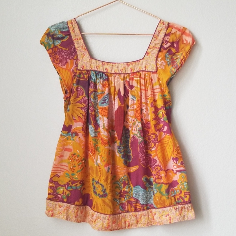 Boho Floral Top